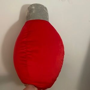 Giant light bulb pillow from target originally $20 Christmas Decour